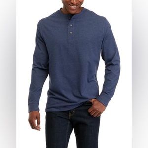 NWT Saddlebred Long Sleeve Jersey Henley Shirt
